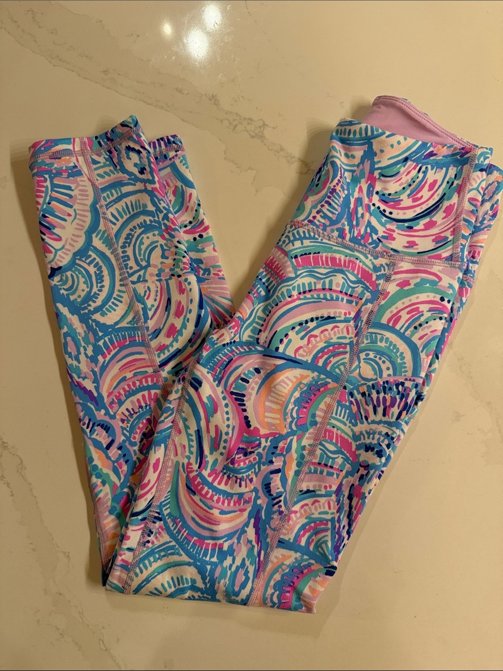 Lilly Pulitzer Pink & Blue Patterned Leggings